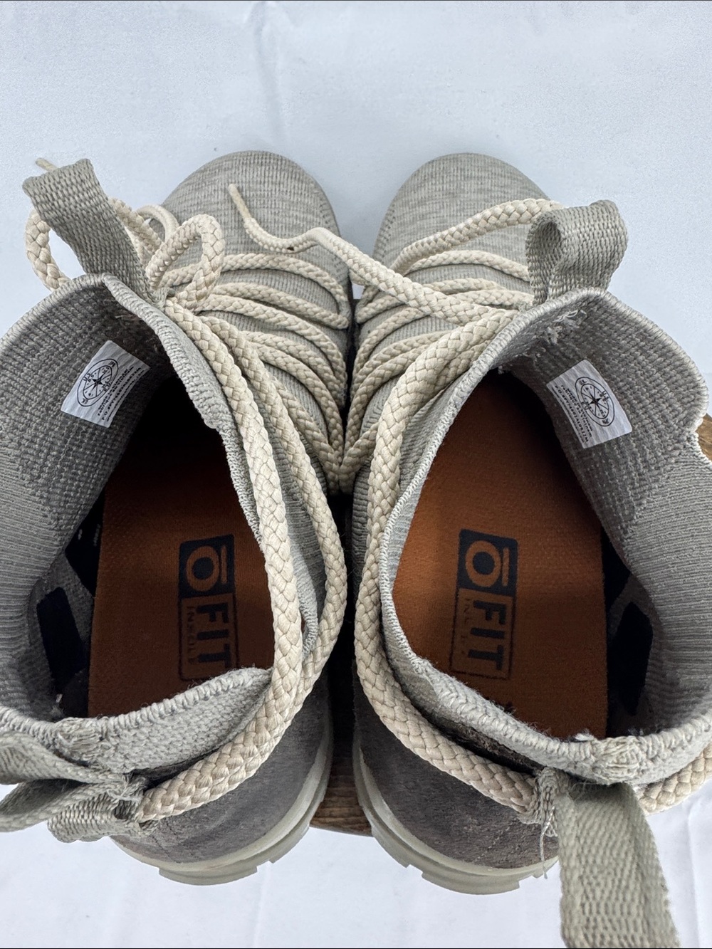 Oboz Womens Lena Mid Athletic Boots, Light Gray Knit, sz 8.5 - Picture 6 of 14
